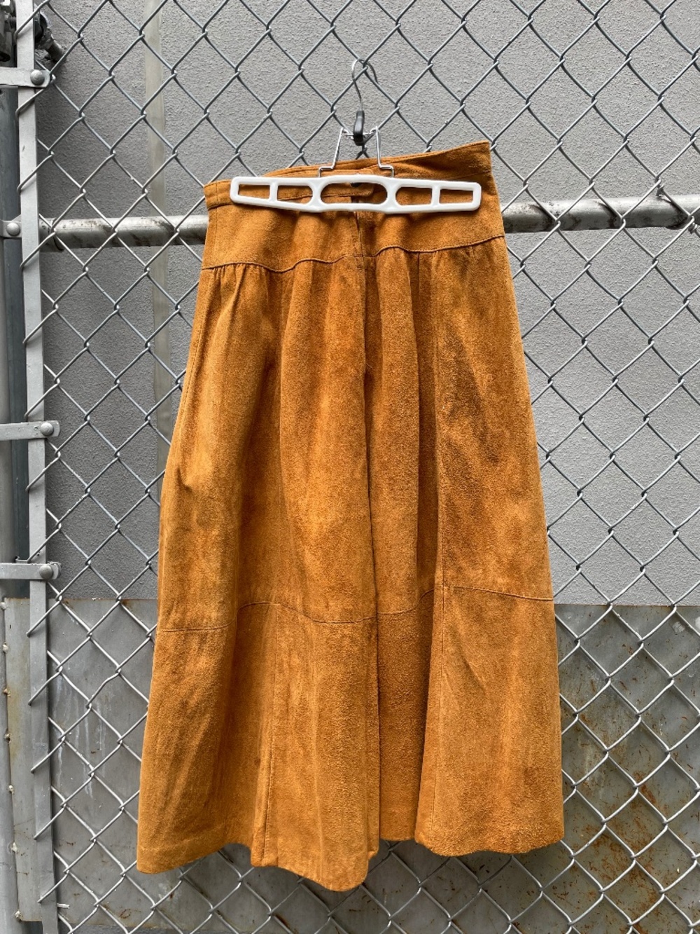 Suede midi skirt from late 1960s
